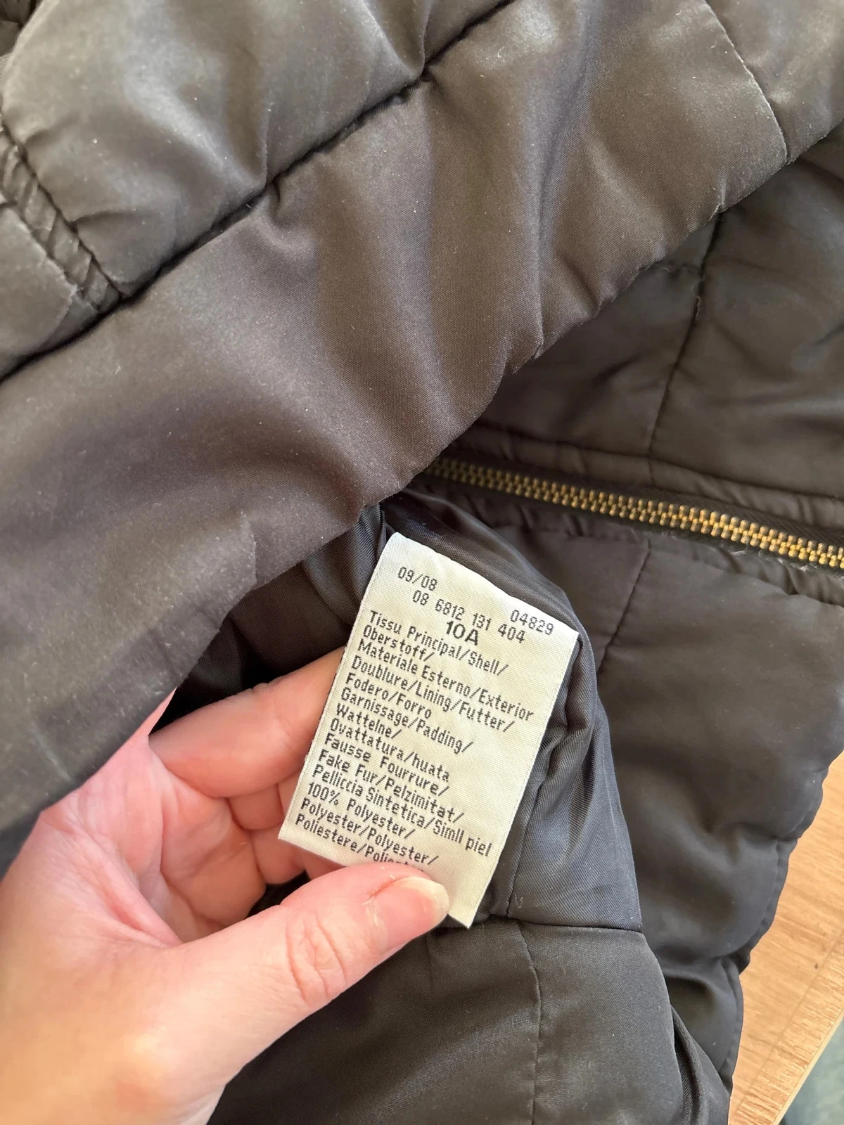 Black puffer coat by Caprice de Fille, size 10 years – photo 4